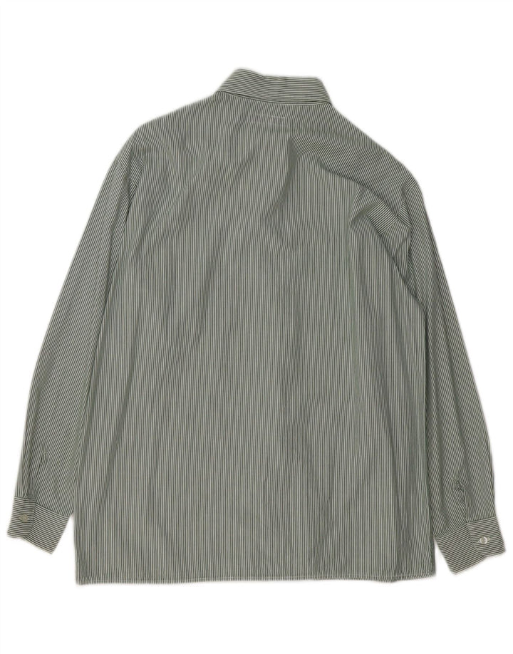 GIORGIO ARMANI Hemd für Jungen, 11–12 Jahre, grüne Nadelstreifen-Baumwolle