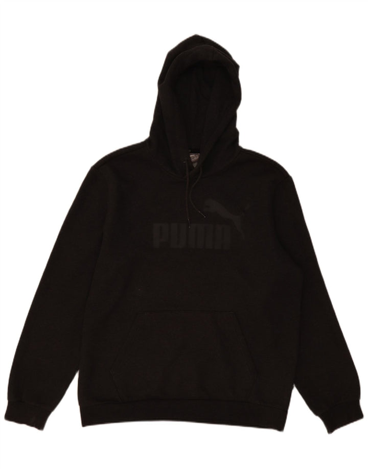 PUMA Mens Graphic Hoodie Jumper Medium Grey Cotton