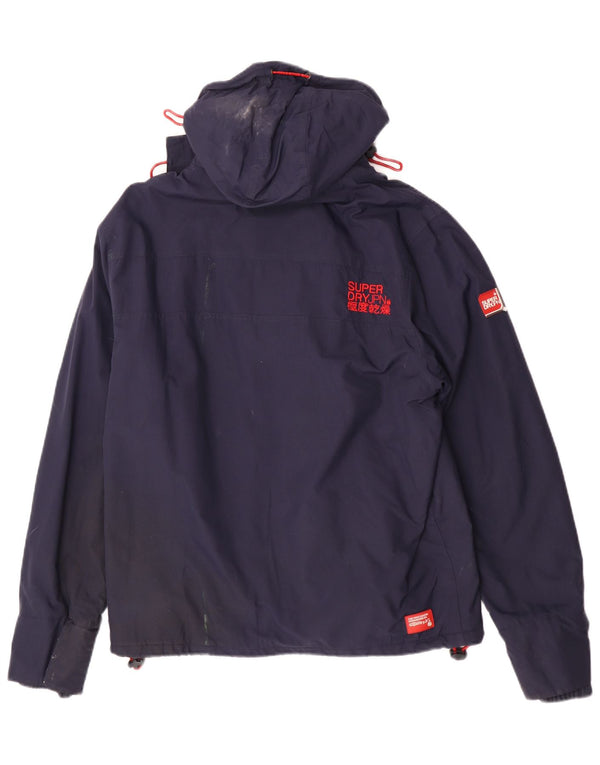 Superdry Herren Windcheater Kapuzen-Windjacke UK 42 XL Marineblau