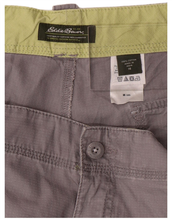 EDDIE BAUER Damen Cargoshorts US 16 2XL W36 Graue Baumwolle