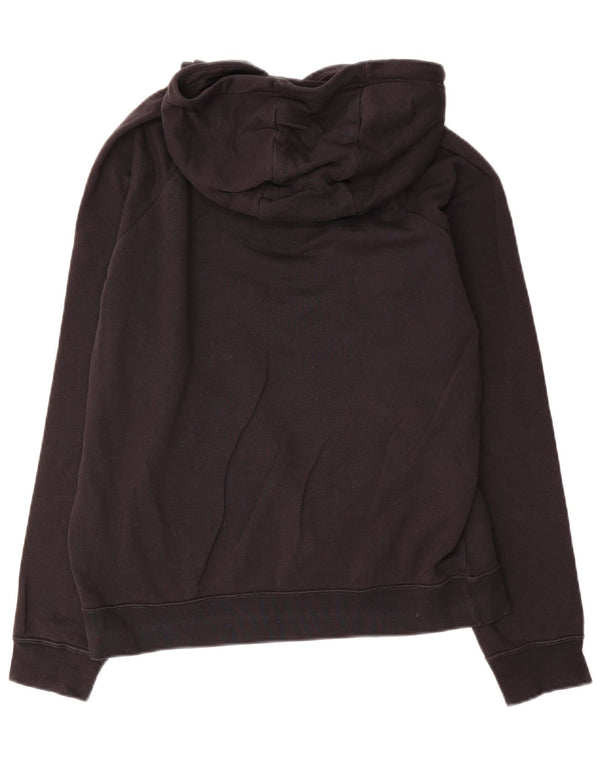 Nike Womens Graphic Hoodie Pullover UK 14 Mittelschwarze Baumwolle