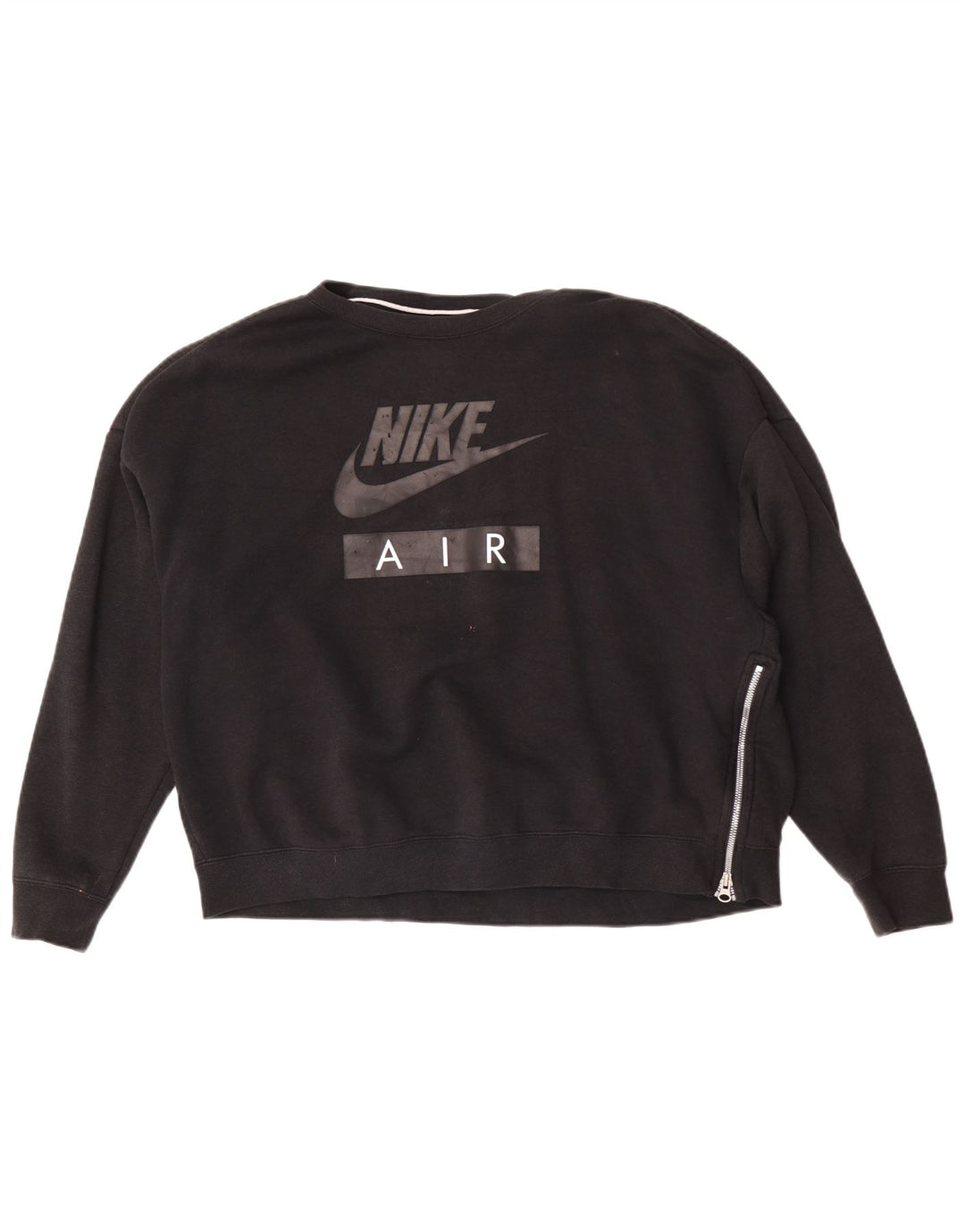 Nike Damen-Sweatshirt „Air Graphic“, übergroß, Größe 40, Schwarz