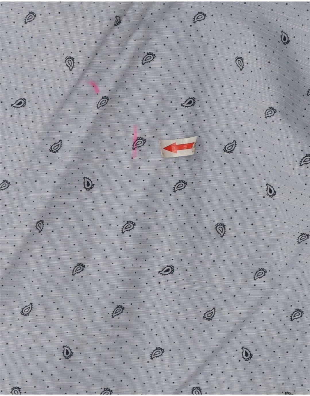 Zara Herren-Hemd mit entspannter Passform, große blaue Paisley-Baumwolle