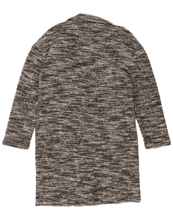 Marks & Spencer Damen Longline-Cardigan-Pullover UK 12 Mittelgrau meliert