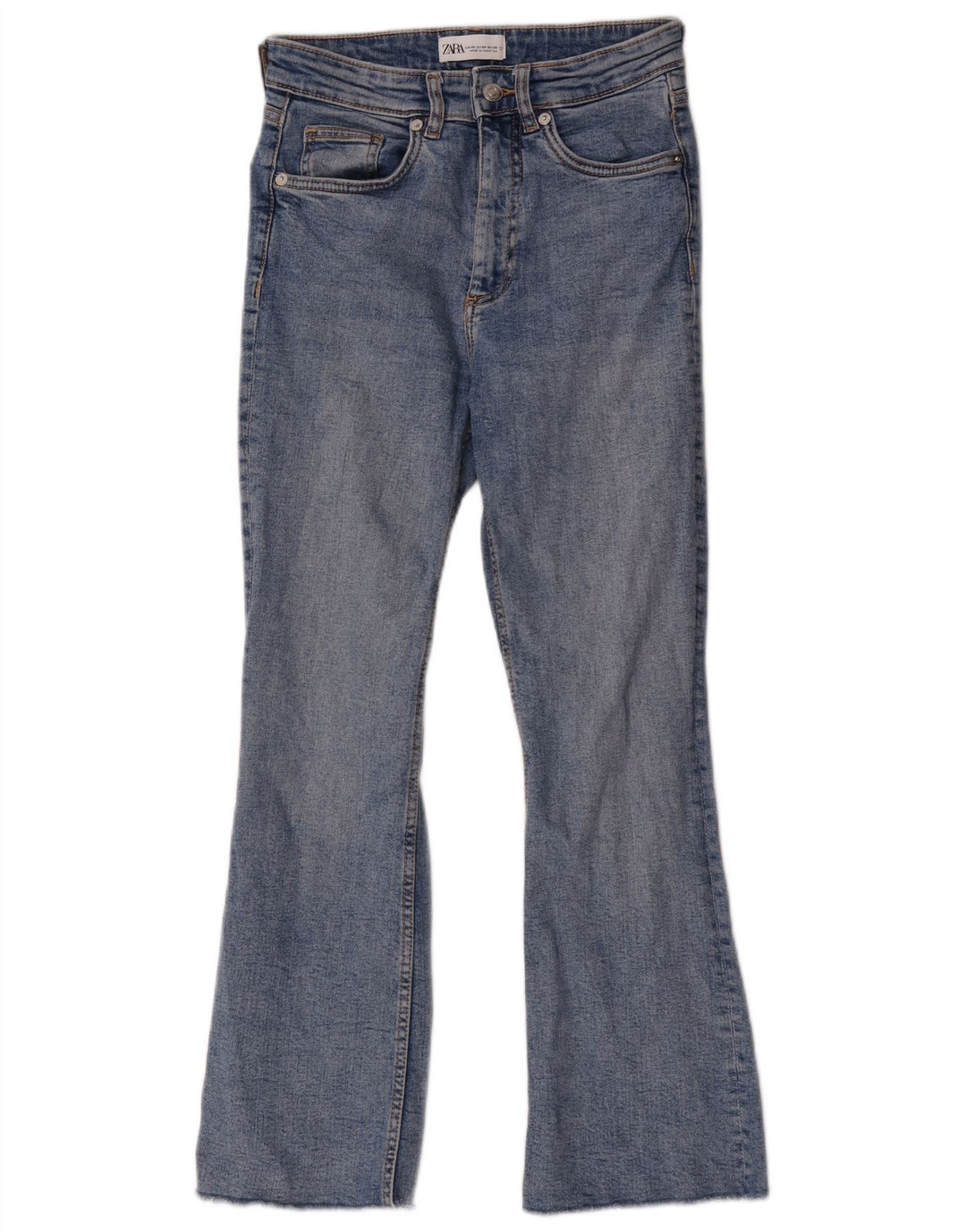 Zara Damen Bootcut Jeans EU 36 XS W26 L26 Blau