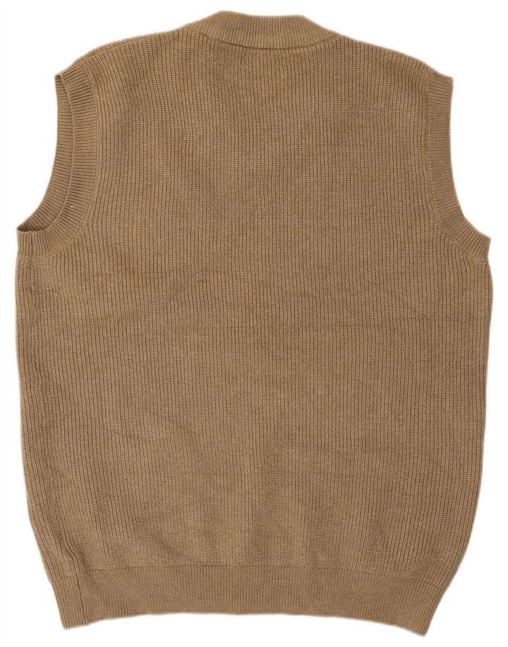 Marks & Spencer Herren Weste Tank Top Large Beige Polyester