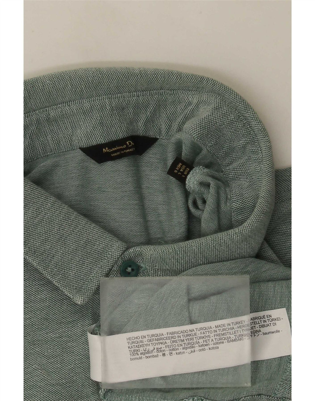 Massimo Dutti Herren-Poloshirt, große grüne Baumwolle