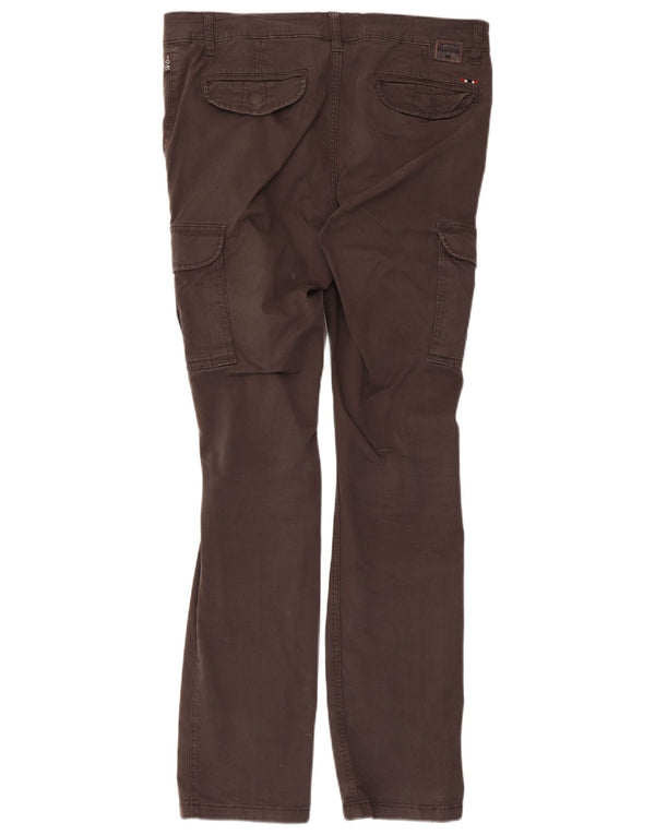 Napapijri Herren Slim Cargohose W33 L32 Graue Baumwolle