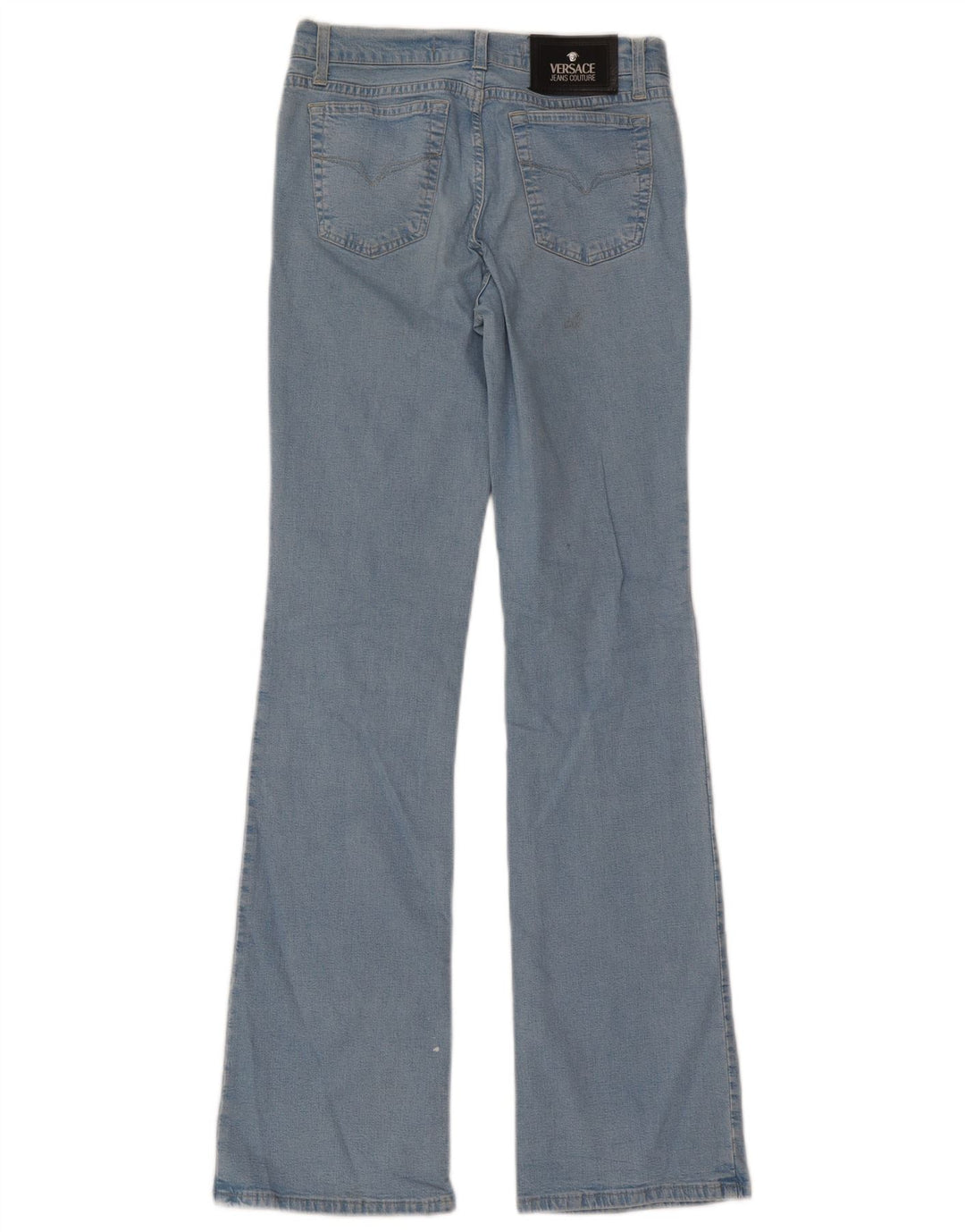 Versace Damen Schlagjeans W29 L32 Blaue Baumwolle