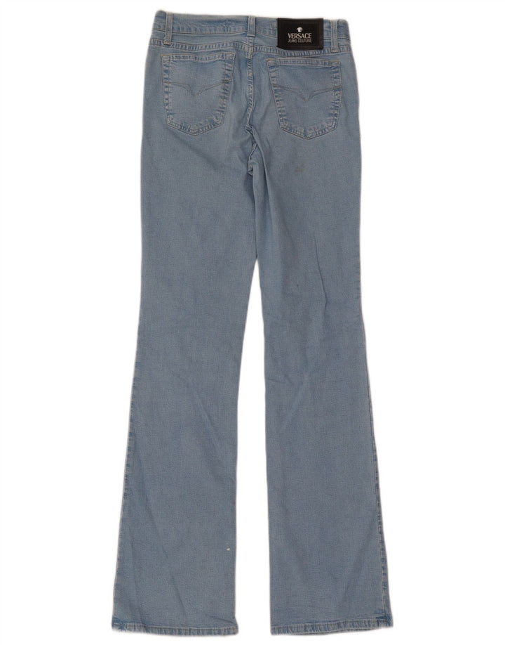 Versace Damen Schlagjeans W29 L32 Blaue Baumwolle