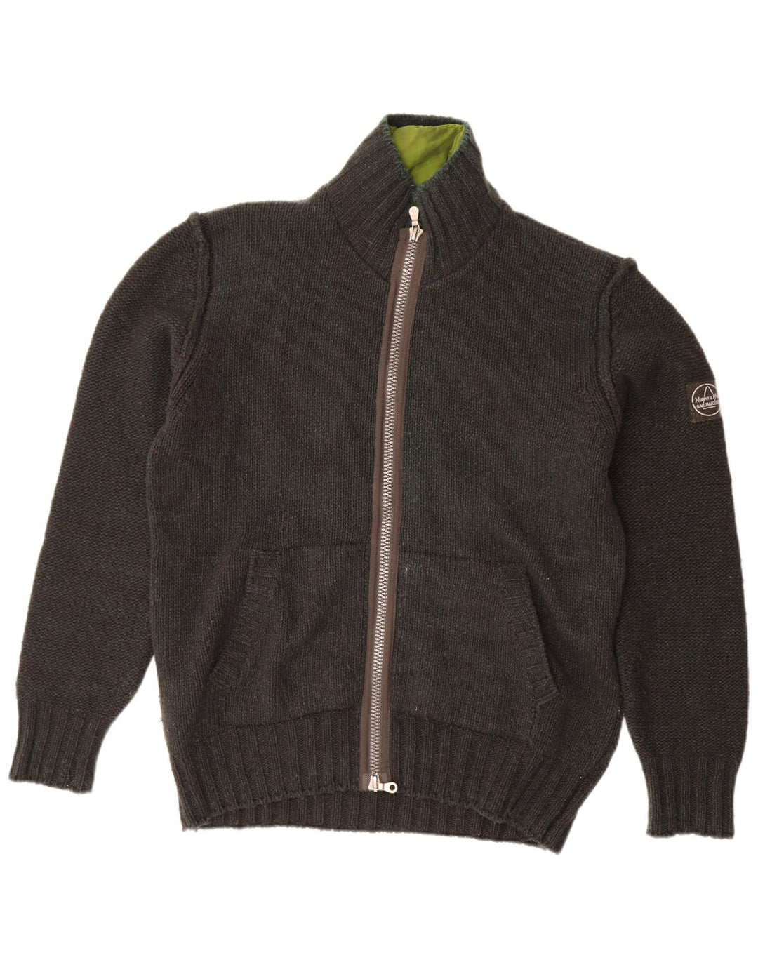 MURPHY & NYE Herren Sailmakers Cardigan Pullover XL Graue Wolle