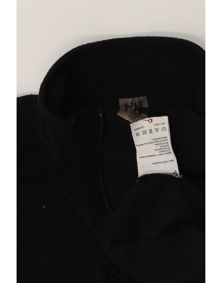 HELLY HANSEN Herren-Fleecepullover mit Reißverschluss am Hals, Mittelschwarzes Polyester
