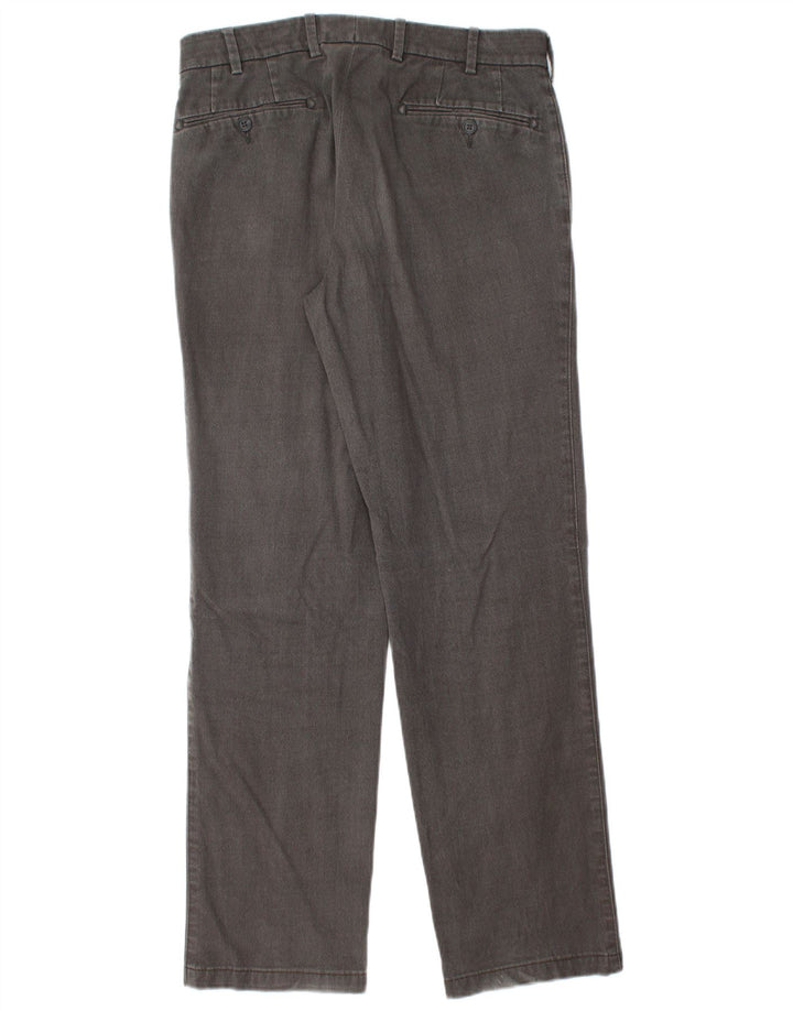 Bugatti Herren gerade Anzughose IT 46 Small W32 L30 grau karierte Baumwolle