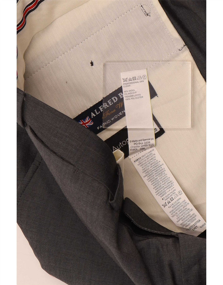Marks & Spencer Herren Autograph Gerade Anzughose W38 L29 Graue Wolle