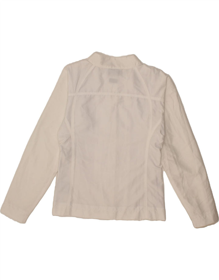 FILA Womens Tracksuit Top Jacket UK 12 Medium White Polyester Vintage Fila and Second-Hand Fila from Messina Hembry 