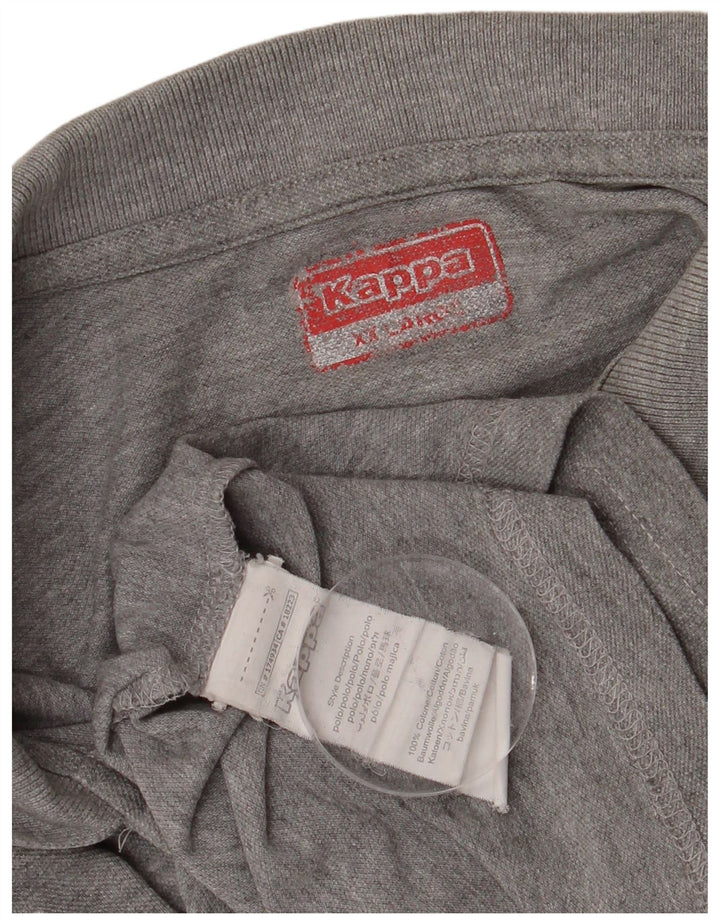 Kappa Herren Poloshirt XL Grau Baumwolle