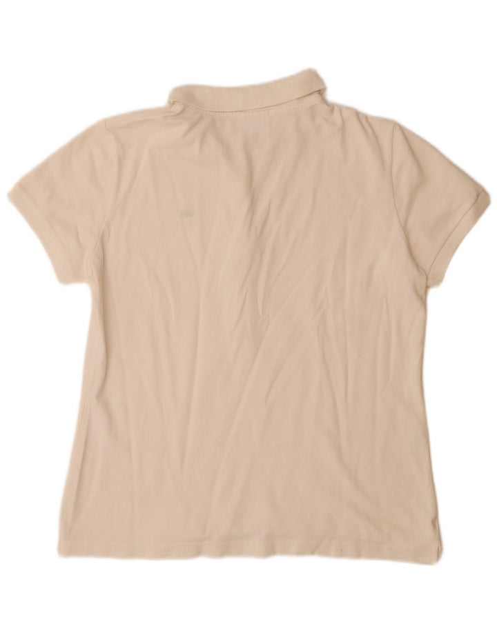 Lacoste Damen Poloshirt Größe 48 XL aus weißer Baumwolle