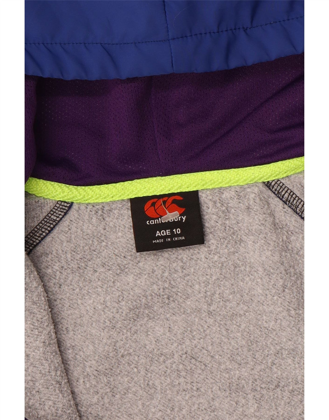 CANTERBURY Kapuzenpullover mit Reißverschluss für Jungen, 9–10 Jahre, Grau, Farbblock