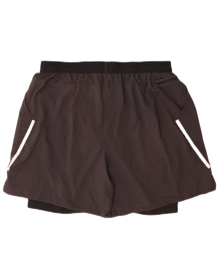 Nike Damen Dri Fit Sport Shorts UK 20 2XL Grau Polyester