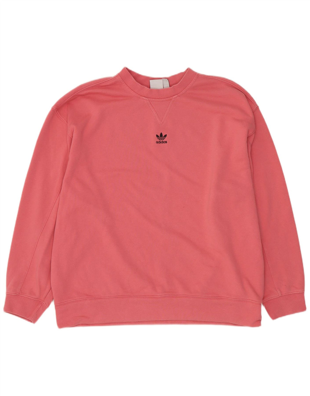 ADIDAS übergroßer Damen-Sweatshirt-Pullover, Gr. 10, klein, rosa, Baumwolle