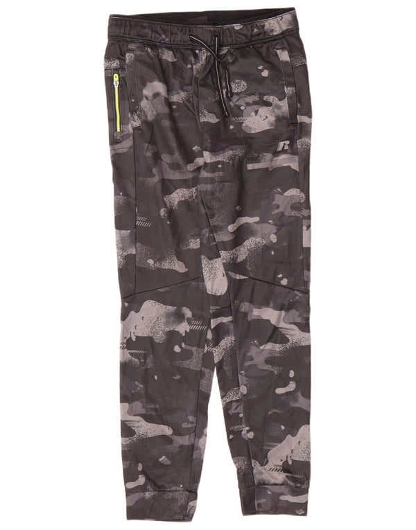 Russell Athletic Boys Tracksuit Trousers 12-13 Years XL Grey Camouflage