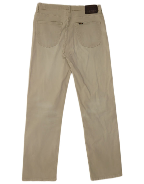 Lee Mens Brooklyn Straight Casual Trousers W33 L31 Green Cotton