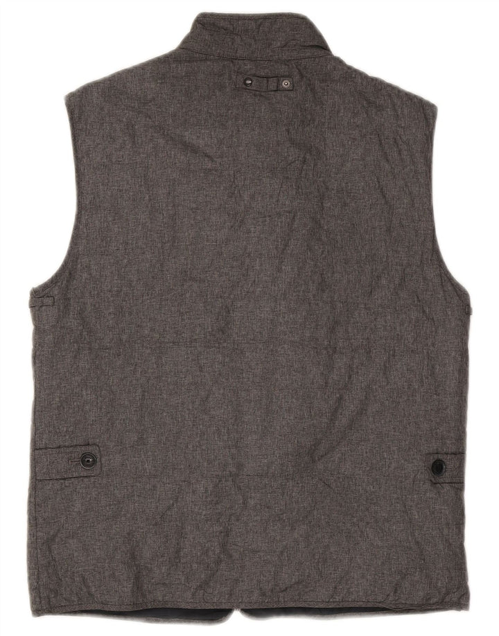 Massimo Dutti Herrenweste UK 38 Mittelgraues Nylon
