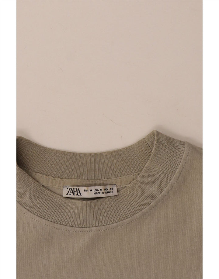 ZARA Herren T-Shirt Top Mittelgrau