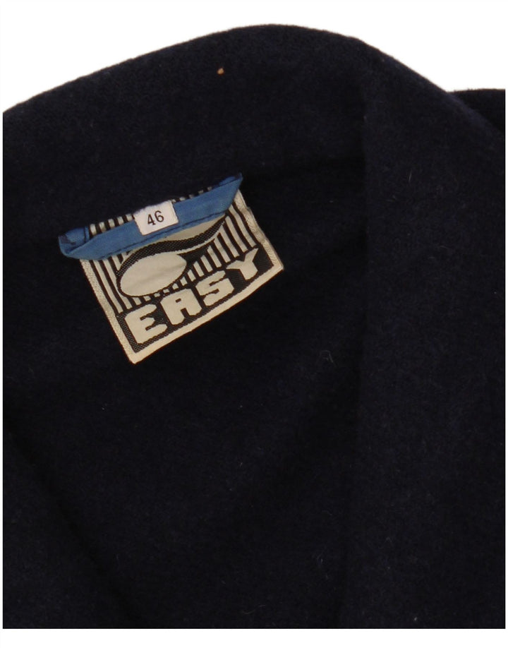 EASY Damen-Blazerjacke mit 3/4-Ärmeln und 4 Knöpfen, IT 46, Größe L, Marineblau