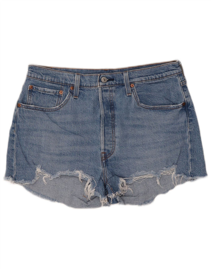 LEVI'S Damen 501 Jeansshorts W32 Große blaue Baumwolle