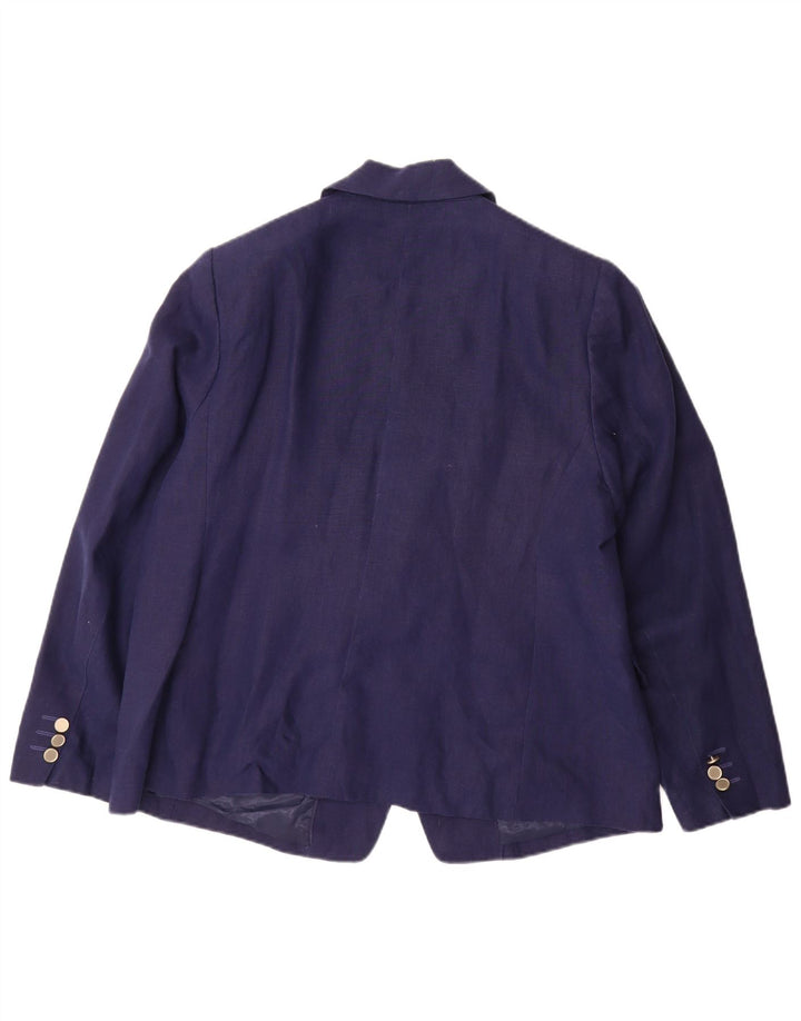 Marks & Spencer Damen Zweireiher-Blazerjacke UK 18 XL Marineblau