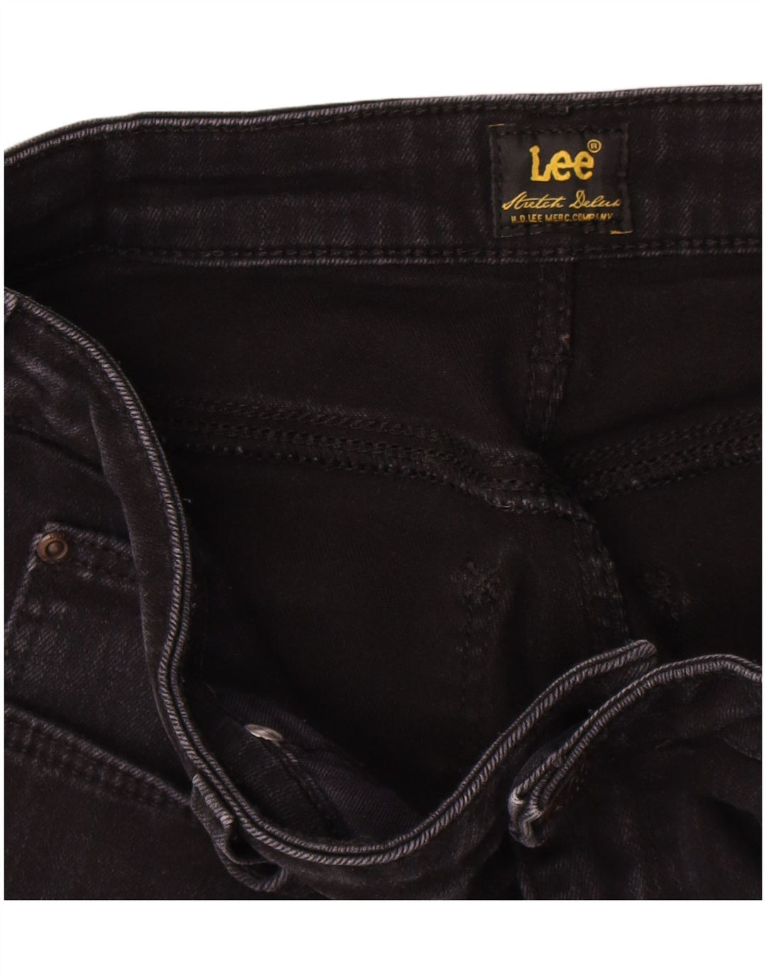 Lee Damen Straight Jeans W30 L29 Schwarz