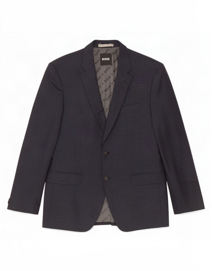 Hugo Boss Herren-Blazer mit 2 Knöpfen, UK 52, XL, marineblaue Wolle
