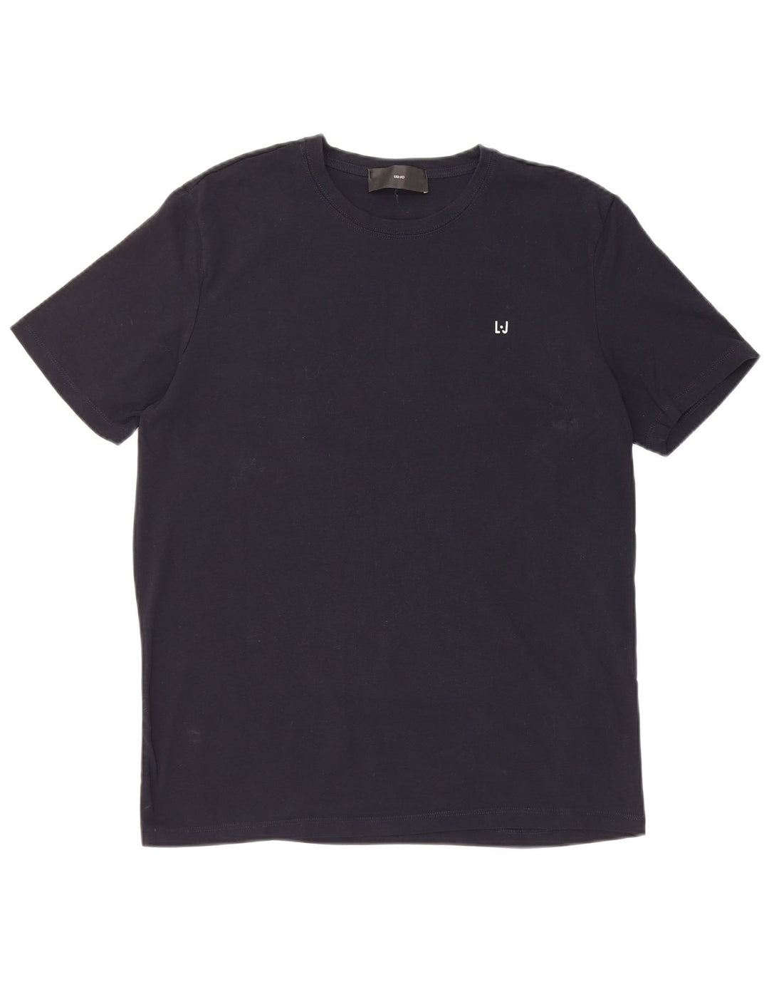 Liu Jo Herren-T-Shirt-Oberteil, mittelmarineblaue Baumwolle