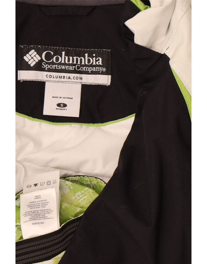 Columbia Damen-Skijacke in Übergröße, UK 10, Größe S, Schwarz, Colourblock-Nylon