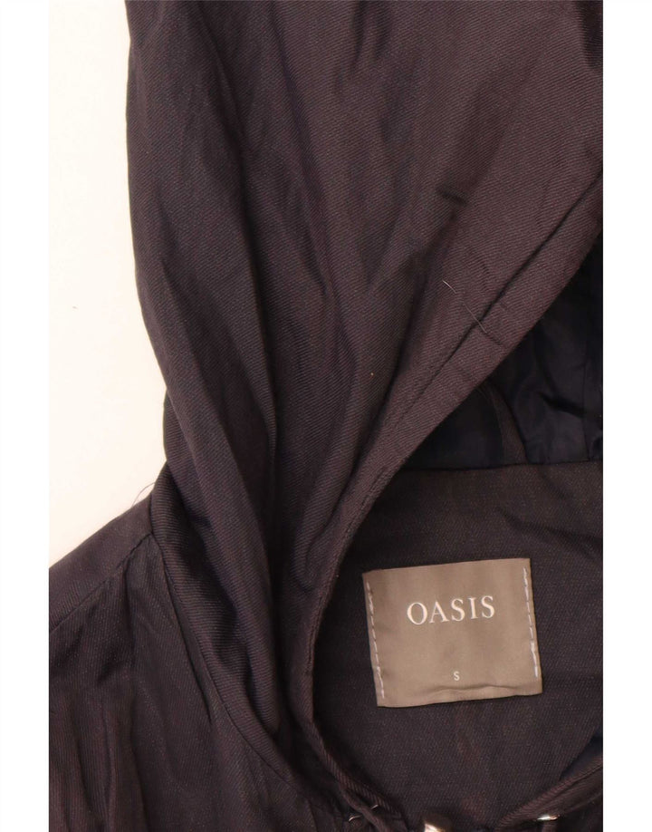 Oasis Damen-Parka mit Kapuze, übergroß, Größe S, Marineblau, Baumwolle, UK 10