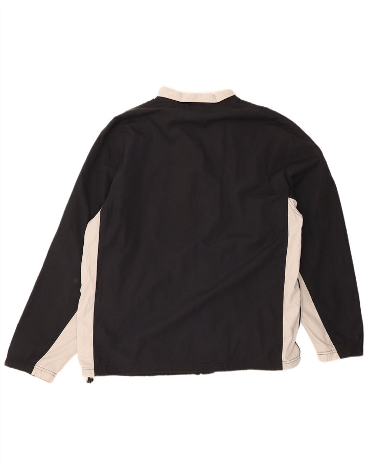 REEBOK Herren-Trainingsanzug-Oberteil, Mittelschwarzes Farbblock-Polyester