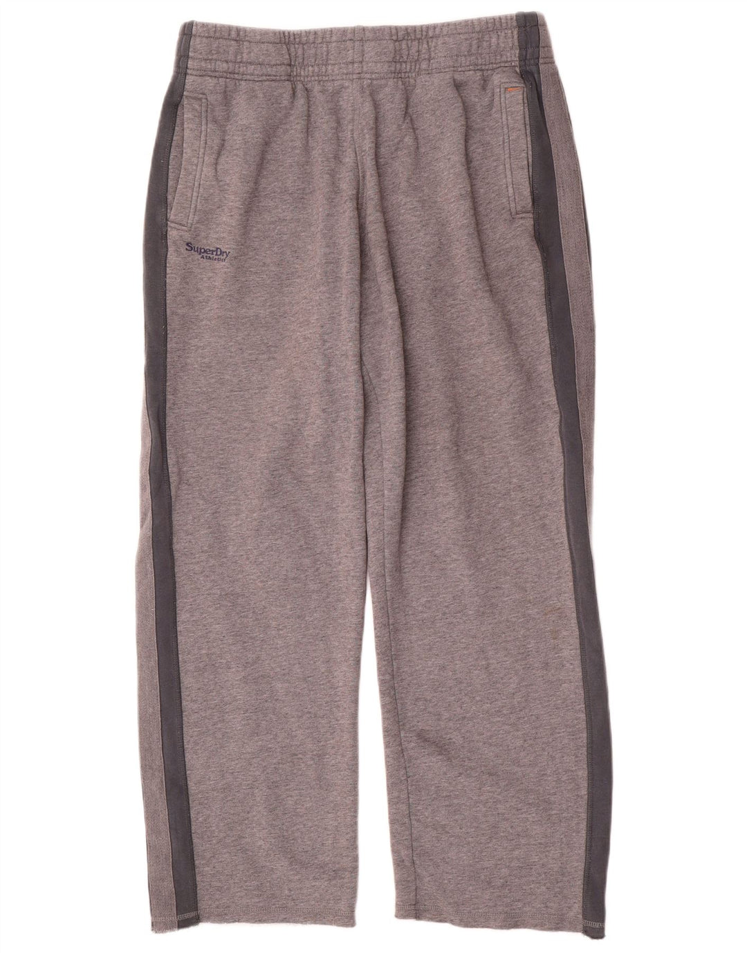 Superdry Herren-Trainingshose, große graue Colourblock-Baumwolle