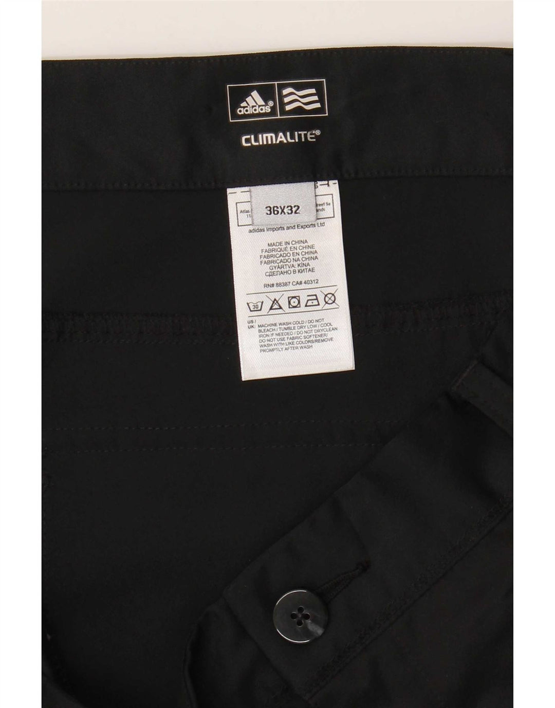 Adidas Herren Climalite Straight Chino Hose W36 L32 Schwarz Polyester