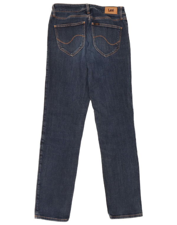 Lee Damen Marion Straight Jeans W27 L31 Marineblaue Baumwolle