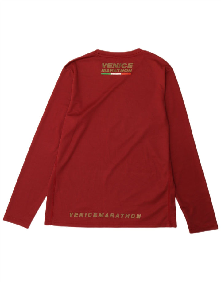 Asics Herren Venice Marathon Graphic Top Langarm Klein Rot