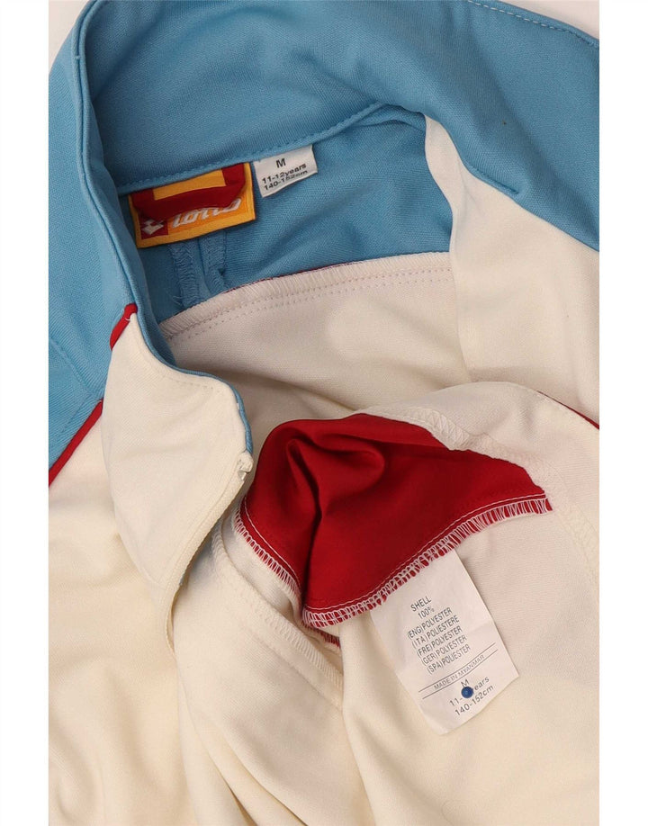 Lotto Jungen-Trainingsanzug-Top-Jacke, 11–12 Jahre, Mittelweiß, Farbblock