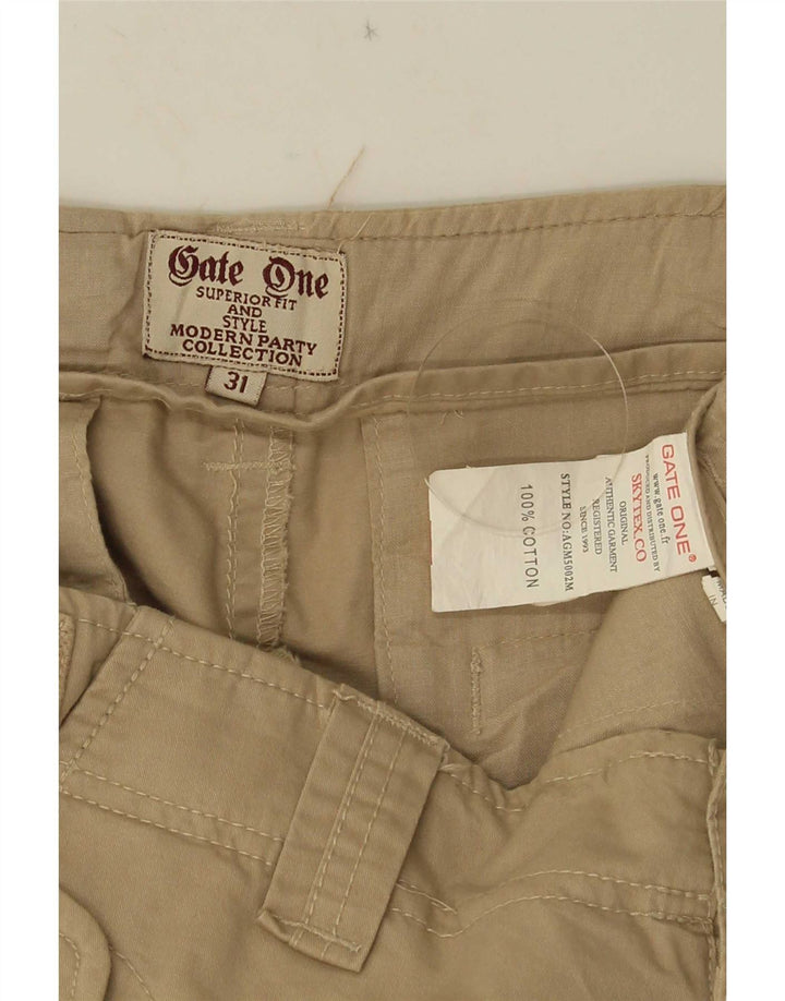 Vintage Herren Cargo Shorts W31 Mittelbeige Baumwolle