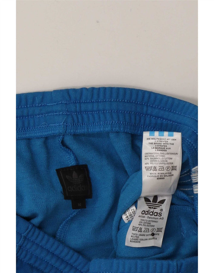 Adidas Herren-Trainingshose aus mittelblauer Baumwolle