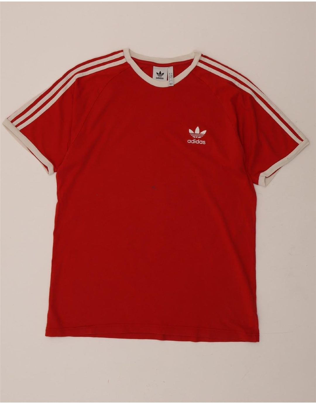 ADIDAS Herren T-Shirt Top Große rote Baumwolle