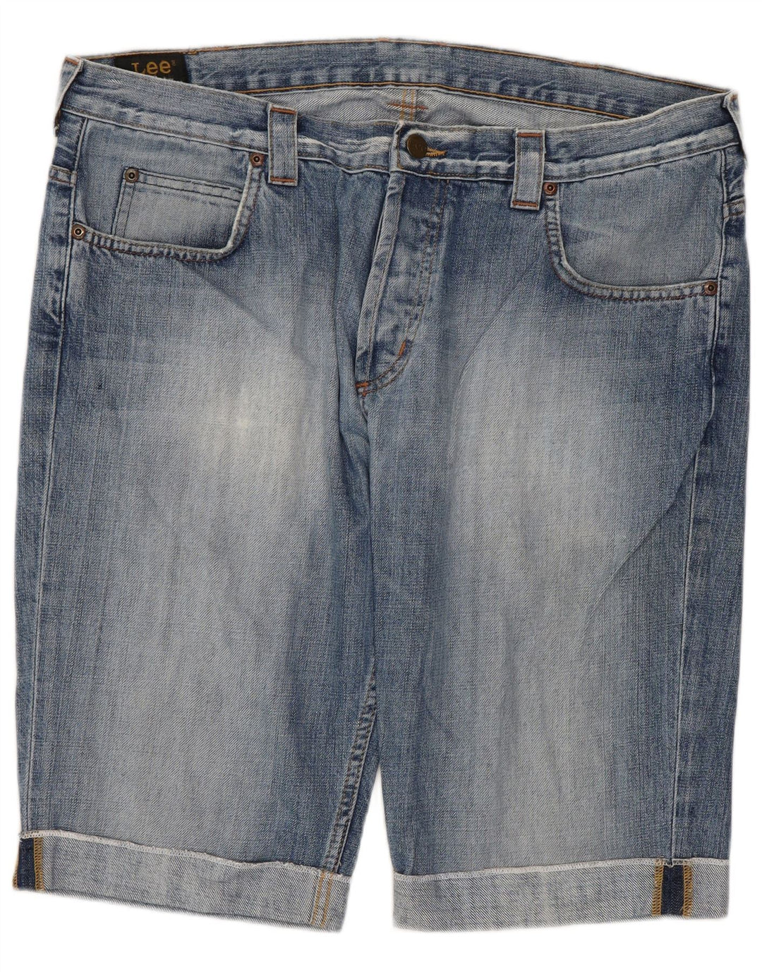LEE Herren Knox Denim Shorts W38 XL Blaue Baumwolle
