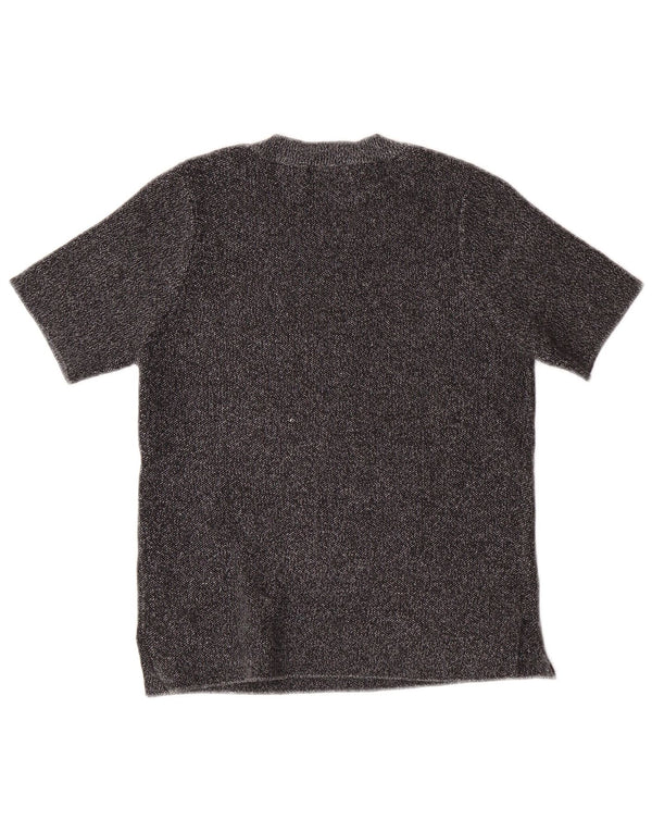 ZARA Damen Crop T-Shirt Top UK 8 Small Grau