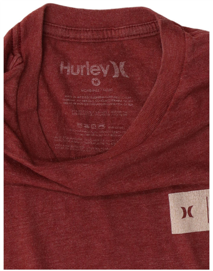 Hurley Herren-T-Shirt aus mittlerer burgunderroter Baumwolle