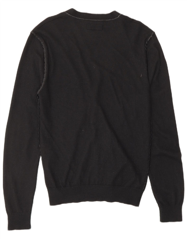 Dolce & Gabbana Damen Strickjacke IT 50 XL Schwarzer Kaschmir