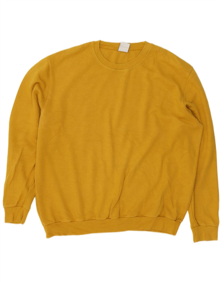 Zara Herren Sweatshirt Pullover 2XL Gelb Baumwolle